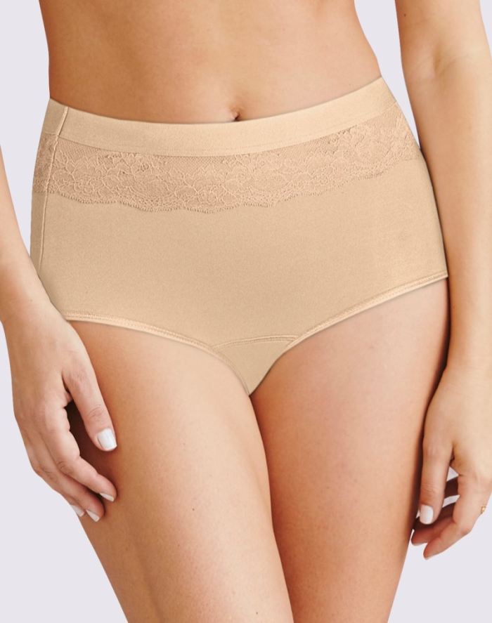 Beautifully Confident Light Leak & Period Protection Brief - Soft Taupe